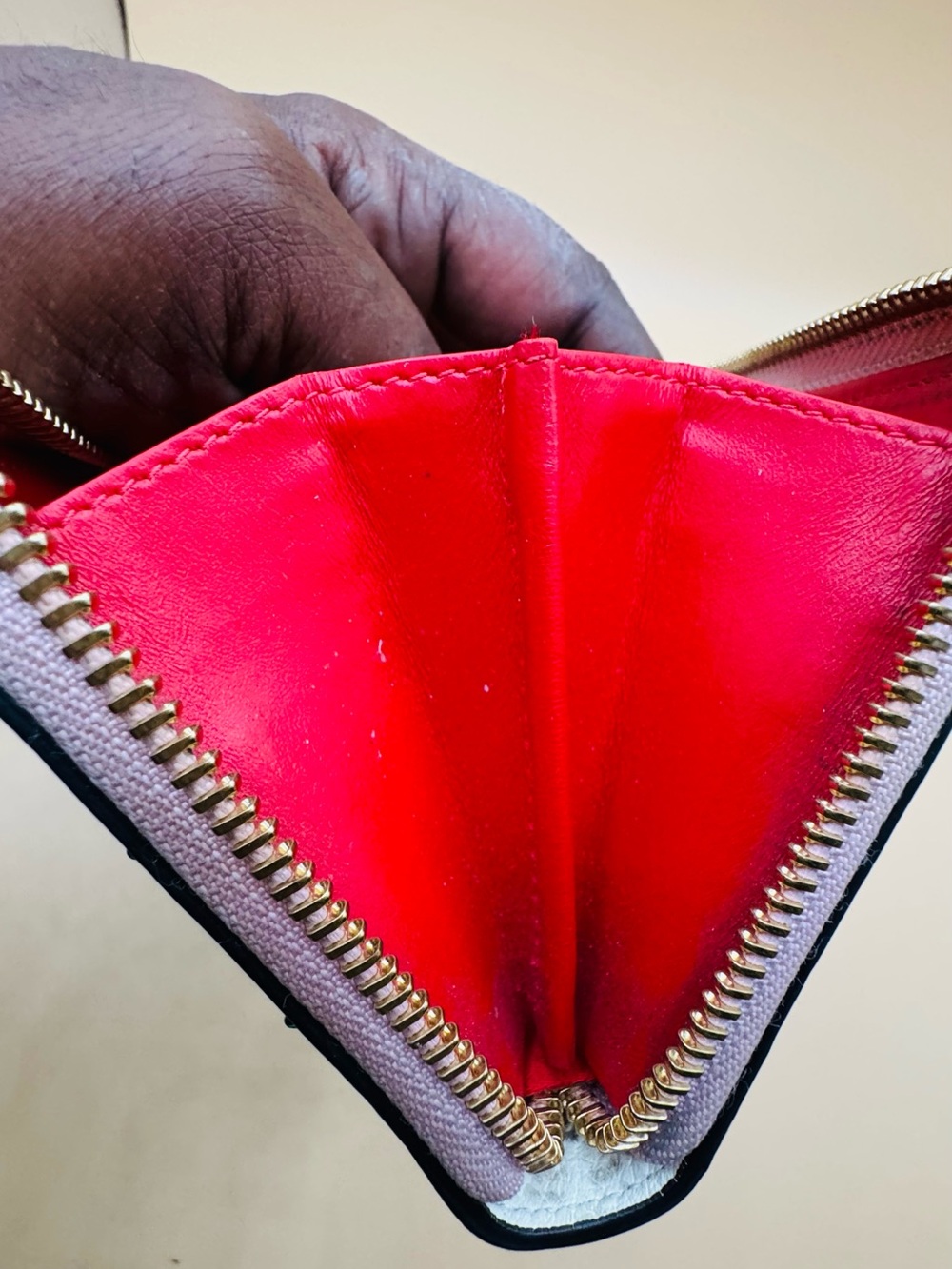 Christian Louboutin White Studded Zip Wallet with Multicolor Accents - Picture 8 of 14